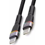 Xiaomi Redmi Note 7 8 8t 9 9s Pro Şarj Kablosu Type-C To Typec 60W Rgb Hızlı Şarj 1m SBZ-CL13 - Renksiz