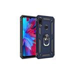 Xiaomi Redmi Note 7 Kılıf Vega Yüzüklü Standlı Tank Zırh Kapak + Ekran Koruma 5753