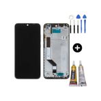 Xiaomi Redmi Note 7 Uyumlu Çıtalı Servis Lcd Ekran Dokunmatik Siyah + Montaj Seti