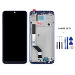Xiaomi Redmi Note 7 Uyumlu Lcd Ekran Dokunmatik Servis Orijinali Çıtalı Mavi + Tamir Seti