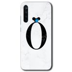 Xiaomi Redmi Note 8 Beyaz Mermer Desenli P Harfi Baskılı Uyumlu Silikon Kılıf