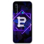 Xiaomi Redmi Note 8 Dark Neon Yaprak A Harfi Baskılı Uyumlu Silikon Kılıf