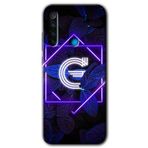 Xiaomi Redmi Note 8 Dark Neon Yaprak H Harfi Baskılı Uyumlu Silikon Kılıf