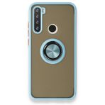 Xiaomi Redmi Note 8 Montreal Yüzüklü Silikon Kapak Buz Mavi Kılıf
