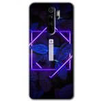 Xiaomi Redmi Note 8 Pro Dark Neon Yaprak İ Harfi Baskılı Uyumlu Silikon Kılıf
