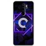 Xiaomi Redmi Note 8 Pro Dark Neon Yaprak Ö Harfi Baskılı Uyumlu Silikon Kılıf