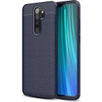 Xiaomi Redmi Note 8 Pro Deri Görünümlü Silikon Lacivert