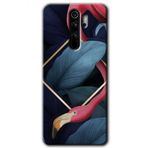 Xiaomi Redmi Note 8 Pro Flamingo Yaprak Baskılı Uyumlu Silikon Kılıf