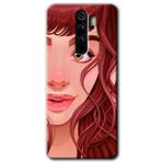 Xiaomi Redmi Note 8 Pro Kızıl Kız Baskılı Uyumlu Silikon Kılıf
