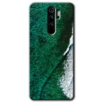 Xiaomi Redmi Note 8 Pro Yeşil Okyanus Baskılı Uyumlu Silikon Kılıf