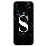 Xiaomi Redmi Note 8 Siyah Mermer Desenli Ş Harfi Baskılı Uyumlu Silikon Kılıf