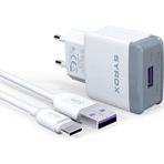 Xiaomi Redmi Note 8 uyumlu Şarj Aleti Seti Adaptör+Kablo 18w Qc 3.0 Type-c_q32