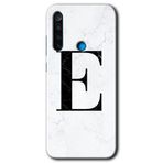 Xiaomi Redmi Note 8T Beyaz Mermer Desenli F Harfi Baskılı Uyumlu Silikon Kılıf