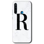 Xiaomi Redmi Note 8T Beyaz Mermer Desenli Ş Harfi Baskılı Uyumlu Silikon Kılıf