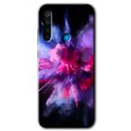 Xiaomi Redmi Note 8T Color Splash Purple Baskılı Uyumlu Silikon Kılıf