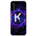 Xiaomi Redmi Note 8T Dark Neon Yaprak L Harfi Baskılı Uyumlu Silikon Kılıf
