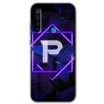 Xiaomi Redmi Note 8T Dark Neon Yaprak R Harfi Baskılı Uyumlu Silikon Kılıf