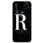 Xiaomi Redmi Note 8T Siyah Mermer Desenli Ş Harfi Baskılı Uyumlu Silikon Kılıf