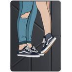 Xiaomi Redmi Pad 10.6" ile Uyumlu Kalem Bölmeli Uyku Modlu Tri Folding Tablet Kılıfı, Siyah