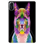 Xiaomi Redmi Pad 2 11" ile Uyumlu Desenli Silikon Tablet Kılıfı, Kedi-Art, Çok Renkli avonm-v-cvr458852