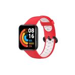 Xiaomi Redmi Watch 2 Spor Delikli Kordon (saat Değildir) - Kırmızı-beyaz
