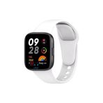 Xiaomi Redmi Watch 3 ile Uyumlu Klasik Silikon Kordon Akıllı Saat Bileklik Kordonu Beyaz