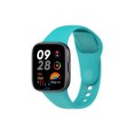 Xiaomi Redmi Watch 3 ile Uyumlu Klasik Silikon Kordon Akıllı Saat Bileklik Kordonu Turkuaz