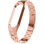 Xiaomi Redmi Watch 3 Uyumlu Metal Kordon Paslanmaz Çelik Baklalı Çelik Kordon - RM 3 - Rose