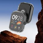 Xiaomi Redmi Watch 4 Uyum Yumuşak Silikon 360 Tam Koruma Sağlayan Kasa ve Ekran Koruyucu Kılıf Kapak - Şeffaf