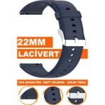 xiaomi redmi watch 5 active / lite saat uyumlu 22mm soft silikon saat kordonu kayışı a72-lacıvert - Lacivert