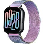 Xiaomi Redmi Watch 5 Active / Watch 5 Lite Uyumlu 22MM Örgü Metal Hasır Manyetik Akıllı Saat Kordonu - Redmi Watch 5 Active / Lite - Gökkuşağı