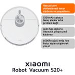 Xiaomi Robot Vacuum S20+ Plus 6.000 Pa Emiş Gücü Çöp Istasyonlu Lidar Navigasyon Robot Süpürge