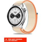 Xiaomi Watch S4 - S3 - S1 - S1 Active / S1 Pro / Watch 2 / Watch 2 Pro Uyumlu Hasır Örgü Kordon 22MM - Bej