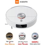 Xiaomi Yeni 6000PA Yüksek Emiş Güçlü Çift Döner Paspaslı Premium Robot Süpürge | Halı Tanıma & Mop Kaldırma | Kenar Temizleme Teknolojisi | Onerous Mutfak Tartısı - Beyaz