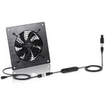 xiaoqijia USB 120MM Kabin Fanı 5V Sessiz Soğutma Fanı DC 12V IPX5 Su Geçirmez Fan Sistemi 4 inç 10 Hız Kontrollü, Ev Sineması AV Dolapları Sera Kulübesi Bilgisayar Dolabı Bileşen Soğutma