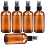 XIAOXIAO 100ml Küçük Amber Cam Sprey Şişesi Boş İnce Sis Cam Şişeler Uçucu Yağlar için Atomizer Sprey Şişesi, Koku Yağı Örneği, Aromaterapi, Kimyasal Sıvı - 5'li Paket