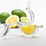 XiaZhiZhen Limon sıkacağı, el presi, taşınabilir, manuel limon sıkacağı, plastik, şeffaf, manuel küçük meyve sıkacağı (plastik, mini)