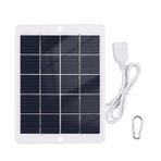 XIBANY 3W 5V Taşınabilir Solar Şarj Cihazı Kamp için Suya Dayanıklı Güneş Paneli Şarj Cihazı USB Arayüzü ile Cep Telefonlarını Şarj Etmek için Mini Fanlar LED Işık Ev Monitör Kamera