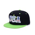 XibeiTrade Erkek Kadın ABD Hip Hop Beyzbol Şapkası Ayarlanabilir Üniseks Snapback Açık Hava Düz Kenarlı Şapkalar, yeşil, M
