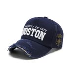 XibeiTrade Moda Boston Pamuk Beyzbol Şapkası Vintage Erkek Kadın Retro Spor Açık Günlük Güneş Şapkası, mavi, One Size-M
