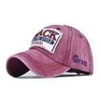 XibeiTrade Retro Siyah Beyzbol Şapkası Kadın Erkek Spor Açık Hava Günlük Şapka, Wine Red, M