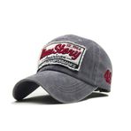XibeiTrade Vintage Yıkanmış Pamuk Snapback Üniseks Spor Açık Hava Beyzbol Şapkası, gri, M