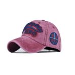 XibeiTrade Yeni Pamuklu Beyzbol Şapkası Retro Kadın Erkek Spor Günlük Şapkalar, Wine Red, M