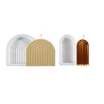 Xidmold 2 Adet Gökkuşağı Köprüsü Mum Kalıbı, Mum Kalıbı, N Şekilli Döküm için, Gökkuşağı Kemeri, Silikon Kalıp Mum Kalıbı, Mumlar, Sabun, El İşi Süslemeleri için Mum Kalı