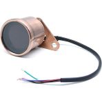 Xifu Shop C Bronz Evrensel Motosiklet Dijital Hız Retro LCD Kilometre Sayacı Yağ Seviye Cafe Racer Devir Gösterge Scooter Atv Metre (Yurt Dışından) - Siyah
