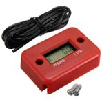 Xifu Shop C Kırmızı Stil Su Geçirmez Dijital LCD Sayacı Saat Metre Motosiklet Atv Kar Motoru Deniz Teknesi Yama Kayak Kir Quad Bisiklet Oh6 CSL2017 (Yurt Dışından) - Siyah