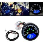 Xifu Shop C Motosiklet Paneli Hız Gece Görüşü Kadranı Kilometre Sayacı LED Çok Fonksiyonlu Dijital Gösterge Devir Sayacı Yakıt Ölçer (Yurt Dışından) - Siyah