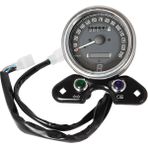 Xifu Shop C Ordu Yeşili Honda CG125 Suzuki GN125 Cafe Racer Motosiklet Gösterge Paneli USB Şarj Girişli LCD Dijital Hız Yakıt ile Aydınlatma (Yurt Dışından) - Siyah