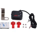 Xifu Shop C Siyah Stil Motosiklet Dijital Termometre Voltmetre Sıcaklık Voltaj Ekran Vites USB Şarj Su Sıcaklık Metre Gösterge (Yurt Dışından)