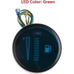 Xifu Shop C Yeşil Stil 2021 Yeni Evrensel Araç Motosiklet Yakıt Seviye Ölçer Gösterge 8 LED Işık Ekranı 12V (Yurt Dışından) - Siyah